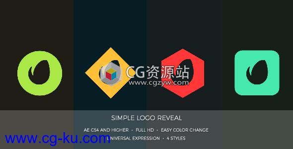 AE模板-简单标志演绎图形Logo动画 Simple Logo Reveal的图片1