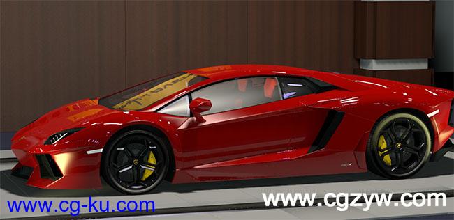 C4D模型 兰博基尼Lamborghini Aventador LP700的图片1