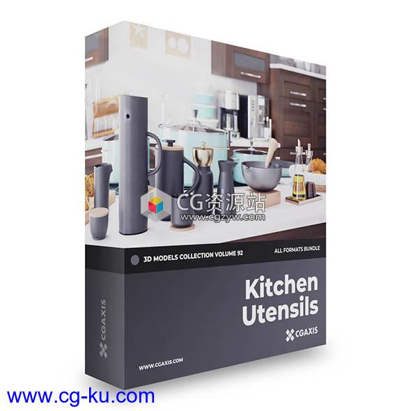 厨房用具3D模型 CGAxis – Kitchen Utensils 3D Models Collection – Volume 92的图片1