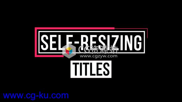 AE模板-自适应缩放文字标题动画 Self-Resizing Titles的图片1