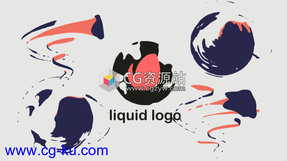 AE模板-2D卡通元素快速液体标志Logo动画 Quick Liquid Logo的图片1