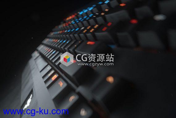 C4D结合AE制作镭射键盘产品广告宣传教程的图片1