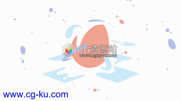 AE模板-2D动漫卡通液体方块MG图形Logo动画 Minimal Liquid Box的图片1