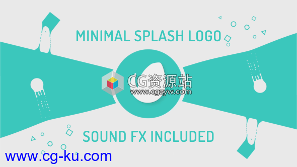 AE模板-2D动漫卡通扁平化图形MG Logo动画 Minimal Splash Logo的图片1