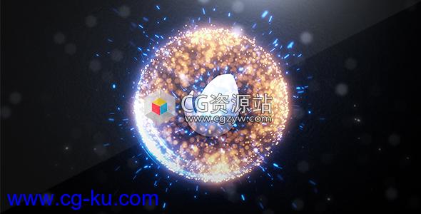 AE模板-球形能量粒子Logo动画 Spherical Logo Intro的图片1