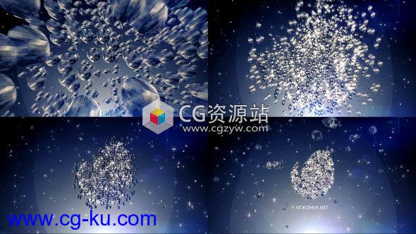 AE模板-豪华钻石珠宝汇聚Logo动画 Diamonds Logo的图片1