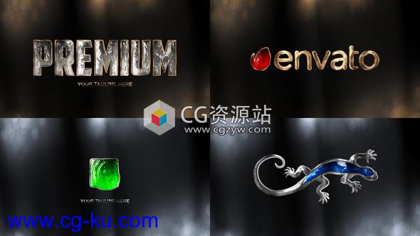 AE模板-优雅企业史诗黄金质感三维Logo动画 Premium Logo Reveal的图片1