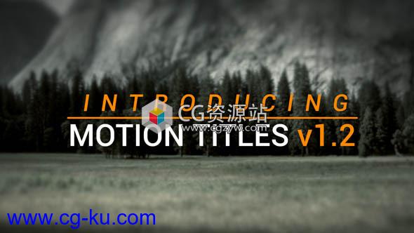 FCPX插件-25文字标题排版动画 Motion Titles 4k的图片1