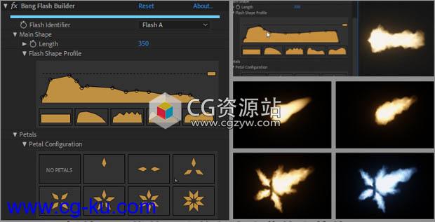 三维枪口火焰闪光火花枪火特效AE插件 Aescripts QP Bang V1.0.3a Win/Mac破解版+ 使用教程的图片1