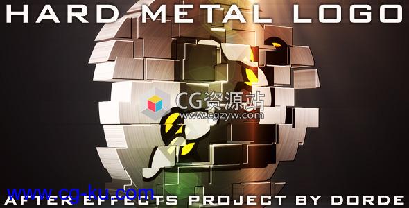 AE模板-游戏电影硬金属质感3D标志logo动画 Hard Metal Logo的图片1