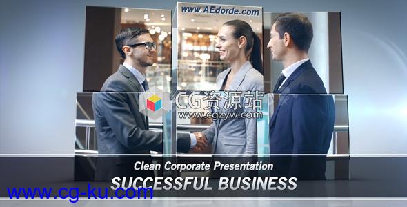 AE模板-企业介绍商务合作宣传视频开场 Successful Business – Clean Corporate Presentation的图片1