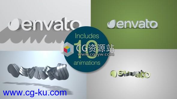 AE模板-E3D10组三维挤出logo动画Quick Clean 3D Logo Pack的图片1