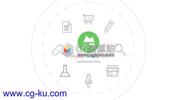 AE模板-扁平化MG图形Logo动画 Flat Logo的图片1