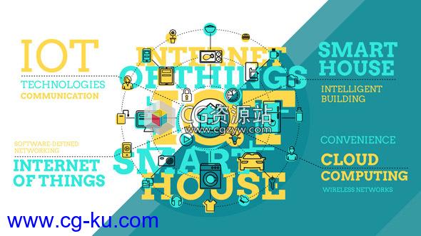 AE模板-互联网络信息图表ICON图标动画 Internet Of Things And Smart Home Infographics的图片1