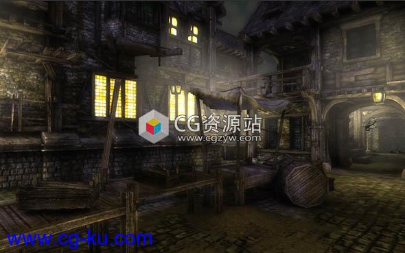 Unity恐怖游戏模型Haunted Town v1.3的图片1