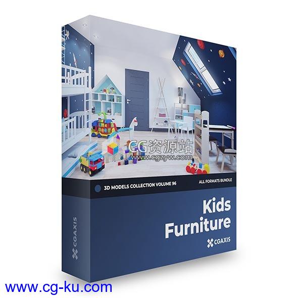 儿童座椅玩具等家具3D模型合集 Kids Furniture 3D Models Collection – Volume 96的图片1