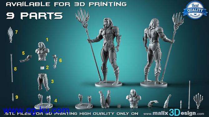 正义联盟高精度3D模型Justice League – 6 characters for 3D Printing的图片8