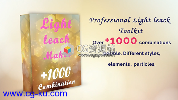 AE模板-1000种炫光耀斑漏光效果生成工具包 Ultimate Light Leak Maker的图片1