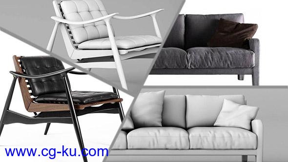 高精度沙发家具C4D建模教程 Skillshare – Cinema 4D – High Quality Furniture Modeling的图片1