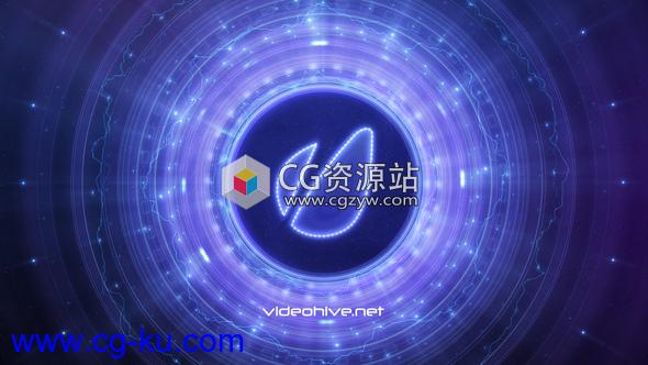 AE模板-科技感圆环光线Logo动画 Disk Galaxy Logo Reveal的图片1