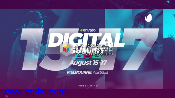 AE模板-商务活动时尚大标题宣传介绍片头 Digital Summit Event Promo的图片1