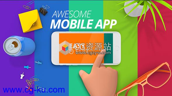 AE模板-触摸手势手机APP展示片头动画 App Promo Toolkit的图片1