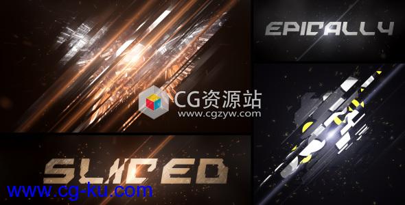 AE模板-电影史诗大气切割Logo动画 Epic Sliced Logo的图片1