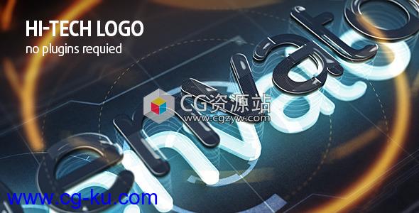 AE模板-暗黑优雅元素三维高科技Logo动画 Hi-Tech Logo的图片1