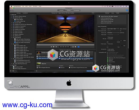 Apple Compressor v4.4.2苹果专业视频编码软件 含中/英文版的图片1