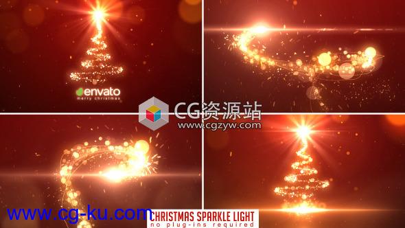 AE模板-圣诞闪耀之光光效动画开场 Christmas Sparkle Light的图片1