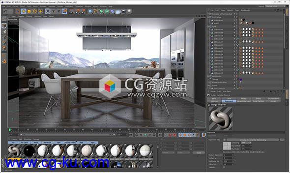 光线跟踪真实物理C4D渲染器 Indigo Renderer 4.4.10 R20-S22+独立版 Win破解版的图片1