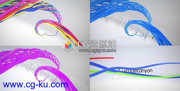 AE模板-多彩丝带条纹logo动画 Colorful Ribbon Logo Reveal的图片1