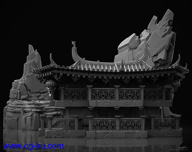 中国古代建筑人物服饰龙狮蛤蟆游戏3D模型(OBJ/ZBP/ZTL格式)的图片5