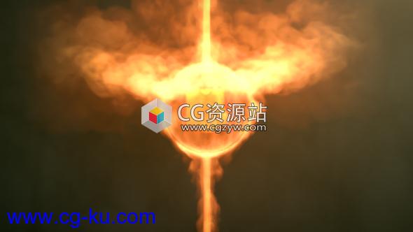 AE模板-烟雾燃烧能源火球Logo动画 Fireball Logo Reveal的图片1