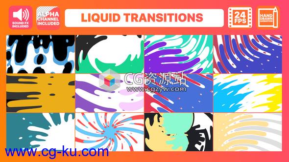 PR预设-液体过渡包图形视频转场 Liquid Transitions Pack的图片1