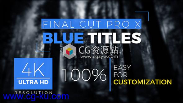 FCPX插件-25个4k独特文字标题排版动画 FCPX Titles 4k的图片1