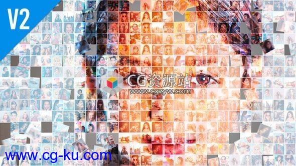 AE模板-纪念日生日假期婚礼马赛克照片动画Mosaic Photo Animation Pro II的图片1