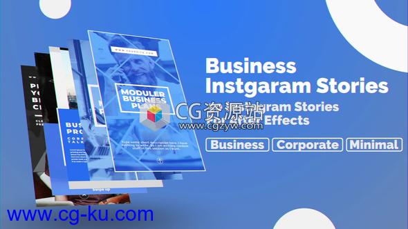 AE模板-25个故事组合INS竖屏视频包装开场 Business Instagram Stories的图片1