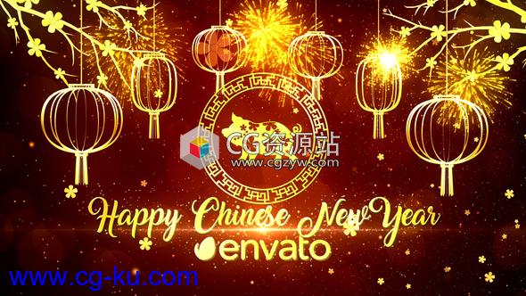 AE模板-2019猪年新年快乐片头 Chinese New Year Wishes的图片1