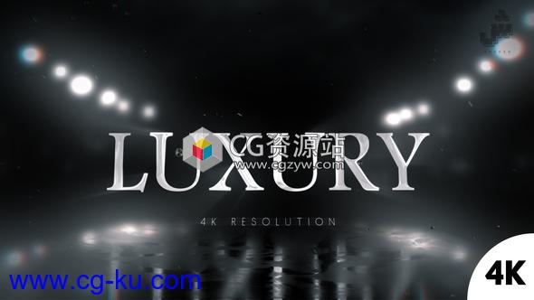 AE模板-4K大气灯光照射Logo动画 Cinematic Light Logo的图片1