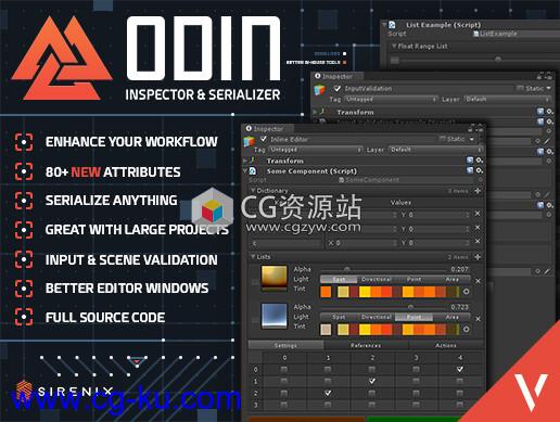 Unity可视化编程插件 Odin – Inspector and Serializer 2.1.9的图片1