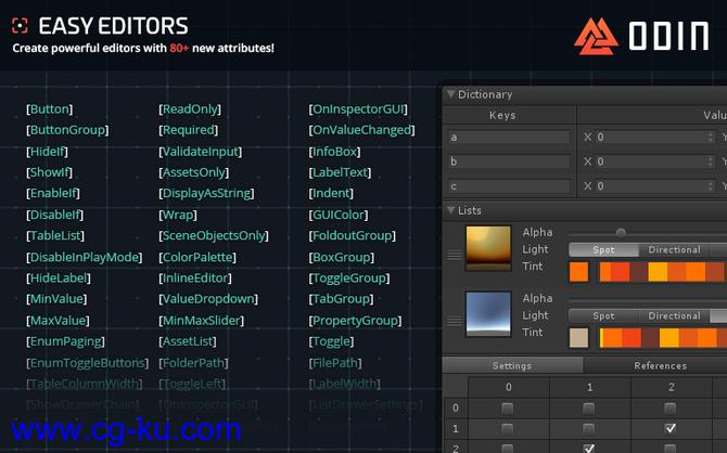 Unity可视化编程插件 Odin – Inspector and Serializer 2.1.9的图片3