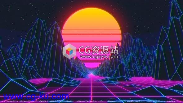 C4D和AE创建时尚合成波循环教程Cinema 4D and After Effects – Creating a Synthwave Loop Tutorial的图片1