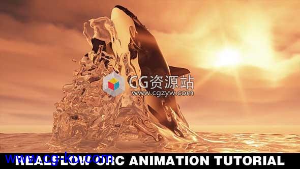 C4D+RealFlow制作鲸鱼出水动画教程 Skillshare – RealFlow Orca Animation Tutorial的图片1