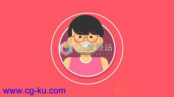 AE教程-卡通头像弹出MG动画 Pop-up Character Animation的图片1