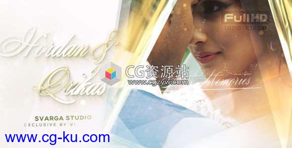 AE模板-玻璃质感婚礼视频回忆片头 Glass Wedding Memories的图片1