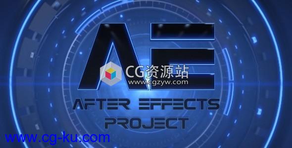 AE模板-三维抽象科技感标志logo动画Hi-Tech Futuristic Logo的图片1