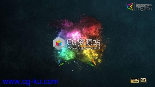 AE模板-多彩Particle粒子汇聚logo动画Particle Cloud Logo Reveal的图片1