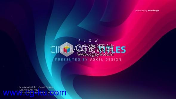 AE模板-多彩流动文字图片宣传开场 FLOW – Cinematic Titles的图片1