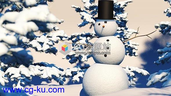 雪人冬季场景建模渲染C4D教程 Skillshare – Intro to Cinema 4D: Build a Snowman的图片1